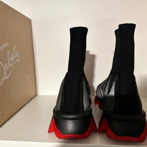 Christian Louboutin Sharky Sock Uomo Flat - Picture 4 of 10